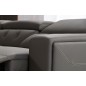 Canapé d'angle avec 2 relax électriques en cuir de buffle italien de luxe, 8 places MONACO, POUF OFFERT, gris foncé, angle droit Canapé d'angle avec 2 relax électriques en cuir de buffle italien de luxe, 8 places MONACO, POUF OFFERT, gris foncé, angle droit