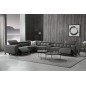 Canapé d'angle avec 2 relax électriques en cuir de buffle italien de luxe, 8 places MONACO, POUF OFFERT, gris foncé, angle gauch Canapé d'angle avec 2 relax électriques en cuir de buffle italien de luxe, 8 places MONACO, POUF OFFERT, gris foncé, angle gauch