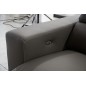 Canapé d'angle avec 2 relax électriques en cuir de buffle italien de luxe, 8 places MONACO, POUF OFFERT, gris foncé, angle gauch Canapé d'angle avec 2 relax électriques en cuir de buffle italien de luxe, 8 places MONACO, POUF OFFERT, gris foncé, angle gauch
