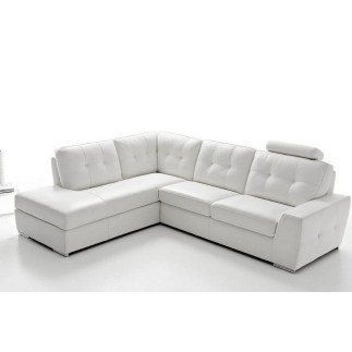 - Canapé d'angle TOSCA en simili cuir de qualité supérieure, blanc