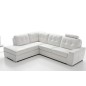 - Canapé d'angle TOSCA en simili cuir de qualité supérieure, blanc, 4/5 places, angle gauche