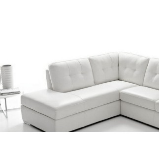- Canapé d'angle TOSCA en simili cuir de qualité supérieure, blanc