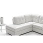 - Canapé d'angle TOSCA en simili cuir de qualité supérieure, blanc, 4/5 places, angle gauche