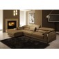 Canapé d'angle en cuir italien 5 places SUEDE, marron, angle gauche Canapé d'angle en cuir italien 5 places SUEDE, marron, angle gauche