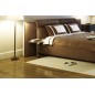 Lit en cuir italien de luxe DORNA, chocolat, 140X190