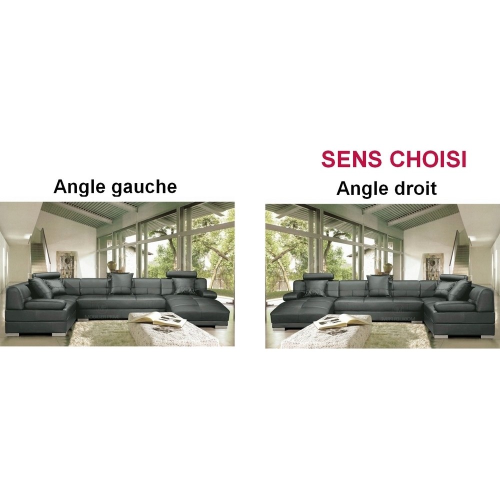 Canapé d'angle LOS ANGELES en cuir haut de gamme italien vachette Vénésetti Tout cuir Prestige luxe (tour de caisse en cuir) Gri Canapé d'angle LOS ANGELES en cuir haut de gamme italien vachette Vénésetti Tout cuir Prestige luxe (tour de caisse en cuir) Gri