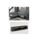 2ème partie des paiements: Canapé d'angle avec 1 relax électrique cuir de buffle italien de luxe 6 places revolax gris foncé, an