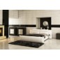 Lit en cuir italien de luxe DORNA, blanc, 160x200