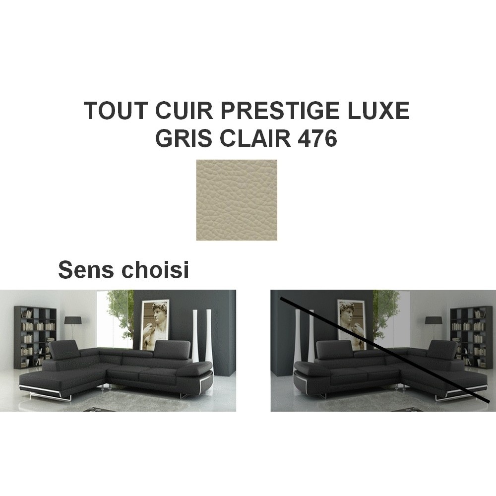 Récapitulatif de la commande Intérieur Et Design: Canapé d'angle GUCI en cuir haut de gamme italien vachette Vénésetti Tout cuir