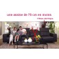 Canapé droit cuir de buffle italien luxe plazza sur mesure personnalisé sur demande du client: une assise en moins de 75 cm, ave