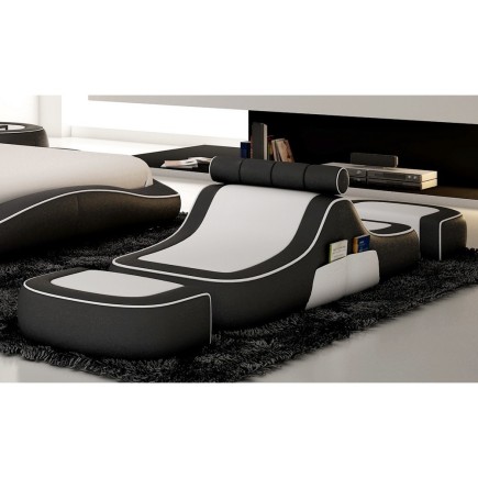 Chauffeuse et 2 poufs ELSA, coloris au choix (choisir la couleur)
