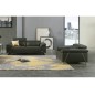 Ensemble canapé 3 places et fauteuil en cuir italien buffle GRANTI, couleur gris foncé et liseret gris clair Ensemble canapé 3 places et fauteuil en cuir italien buffle GRANTI, couleur gris foncé et liseret gris clair