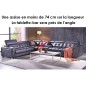 Canapé d'angle en cuir de buffle italien de luxe PRESTIGIA sur mesure personnalisé, une assise en moins de 74 cm sur longueur, l Canapé d'angle en cuir de buffle italien de luxe PRESTIGIA sur mesure personnalisé, une assise en moins de 74 cm sur longueur, l