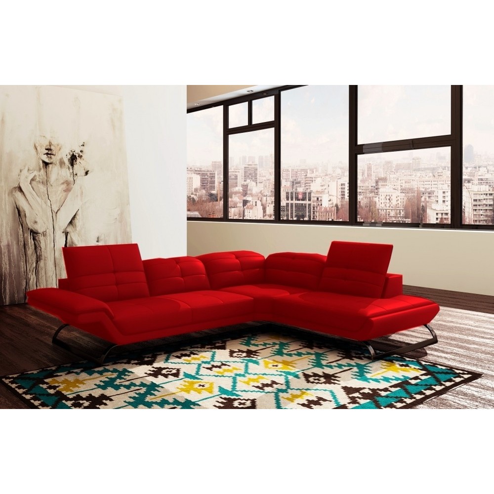 2eme paiement de la commande: Canapé d'angle en cuir italien 5 places moderni, rouge , angle droit, 6x sans frais, total de la c 2eme paiement de la commande: Canapé d'angle en cuir italien 5 places moderni, rouge , angle droit, 6x sans frais, total de la c