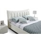 Lit en cuir italien de luxe CAMILLE, blanc, 140x190 Lit en cuir italien de luxe CAMILLE, blanc, 140x190