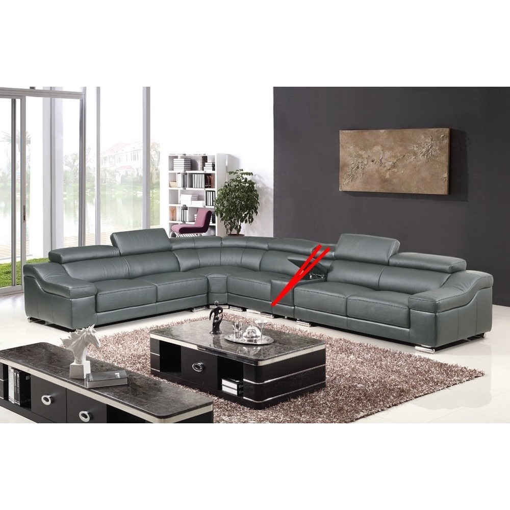 Canapé d'angle en cuir buffle italien de luxe 7 places londres gris foncé, angle gauche, canapé personnalisé sur mesure sans le Canapé d'angle en cuir buffle italien de luxe 7 places londres gris foncé, angle gauche, canapé personnalisé sur mesure sans le