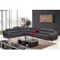 -Canapé d'angle en cuir buffle italien de luxe 7 places londres noir, angle gauche, canapé personnalisé sur mesure sans le bar -Canapé d'angle en cuir buffle italien de luxe 7 places londres noir, angle gauche, canapé personnalisé sur mesure sans le bar