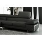Canapé d'angle en cuir italien 5/6 places VARGA, noir, angle gauche Canapé d'angle en cuir italien 5/6 places VARGA, noir, angle gauche