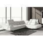 Canapé d'angle en cuir italien 6 places BIRKIN, blanc, angle droit Canapé d'angle en cuir italien 6 places BIRKIN, blanc, angle droit