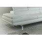 Canapé d'angle en cuir italien 6 places BIRKIN, blanc, angle droit Canapé d'angle en cuir italien 6 places BIRKIN, blanc, angle droit