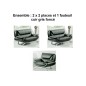 2eme paiement de la commande: Ensemble composé de 2 canapés 2 places et un fauteuil 1 place en cuir italien jonah, gris foncé, 6