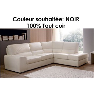 2eme paiement de la commande: Canapé d'angle BARSANO en cuir haut de gamme italien vachette Vénésetti Tout cuir Prestige luxe (t