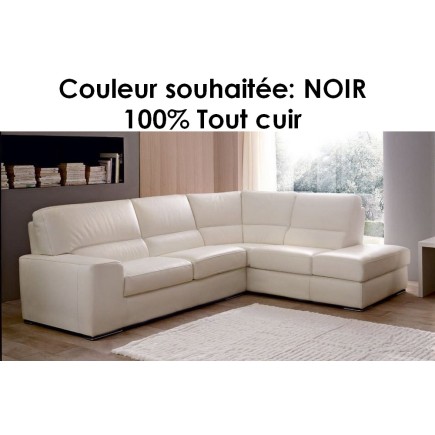 2eme paiement de la commande: Canapé d'angle BARSANO en cuir haut de gamme italien vachette Vénésetti Tout cuir Prestige luxe (t