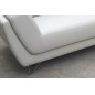 Canapé d'angle en cuir buffle italien de luxe 5 places COSTES, gris clair, angle droit, Gris clair pastel Canapé d'angle en cuir buffle italien de luxe 5 places COSTES, gris clair, angle droit, Gris clair pastel