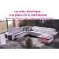 2ème paiement de commande: Canapé d'angle relax électrique cuir buffle italien luxe, sur mesure personnalisé: un relax à la plac