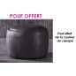 Pouf cuir offert gris foncé Pouf cuir offert gris foncé