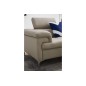 Canapé d'angle en cuir italien de luxe 5 places DILO, beige, angle droit