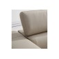 Canapé d'angle en cuir italien de luxe 5 places DILO, beige, angle droit
