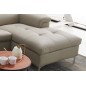 Canapé d'angle en cuir italien de luxe 5 places DILO, beige, angle droit
