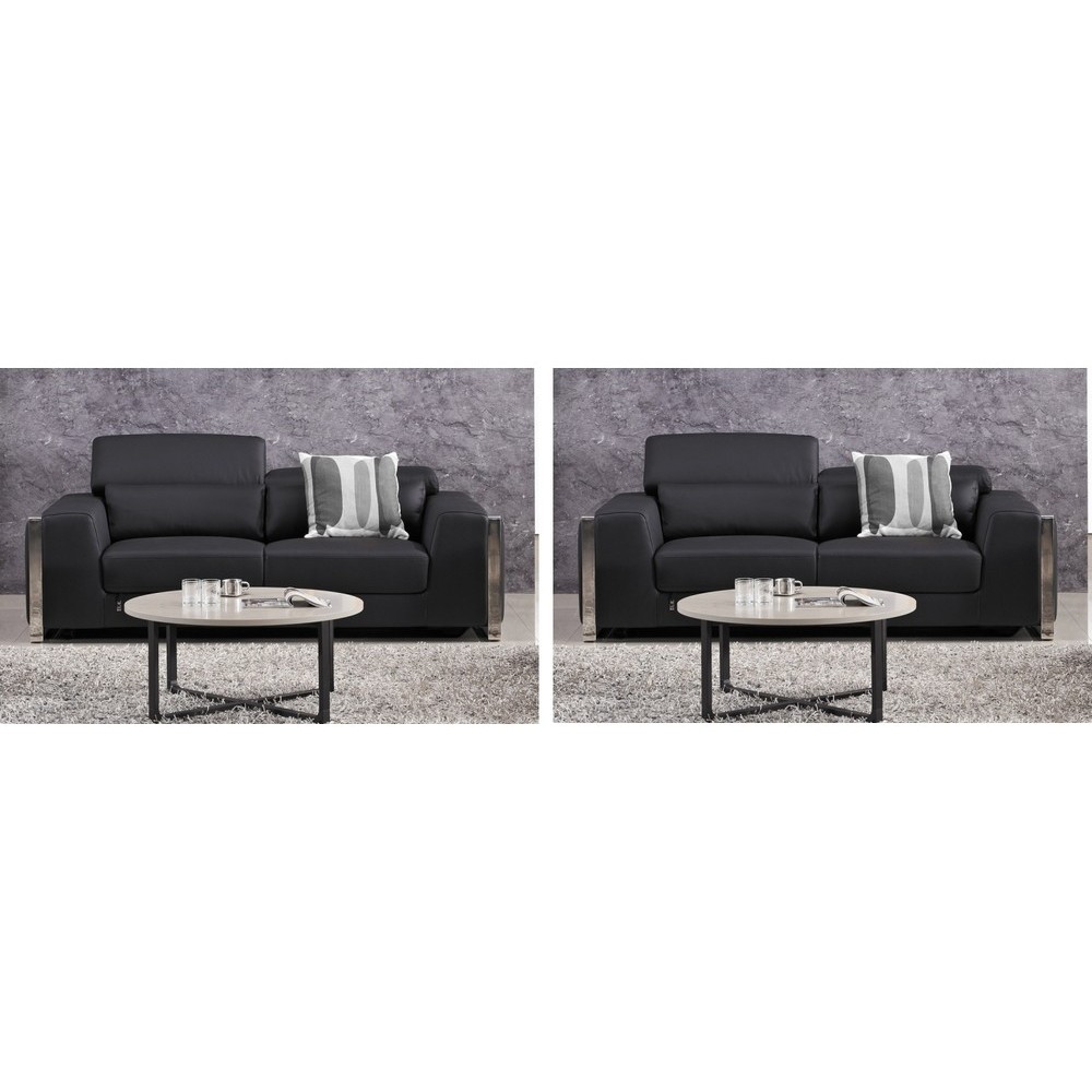 1er paiement de la commande: Ensemble de 2 canapés 3 places en cuir italien buffle luxy, noir, 6x sans frais, total commande: 19 1er paiement de la commande: Ensemble de 2 canapés 3 places en cuir italien buffle luxy, noir, 6x sans frais, total commande: 19