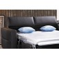 Canapé d'angle convertible en cuir de buffle italien de luxe 5 places ANTHONY, BLANC, angle droit, angle gauche