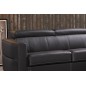 Canapé d'angle convertible en cuir de buffle italien de luxe 5 places ANTHONY, BLANC, angle droit, angle gauche