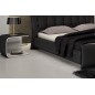 Lit en cuir italien de luxe CAMILLE, noir, 140x190 Lit en cuir italien de luxe CAMILLE, noir, 140x190