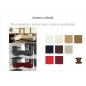 Solde de paiement de la commande: Canapé d'angle en cuir italien 5/6 places - petit george, couleur personnalisée écru, angle ga