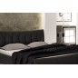 Lit en cuir italien de luxe CAMILLE, noir, 160x200 Lit en cuir italien de luxe CAMILLE, noir, 160x200