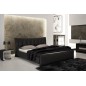 Lit en cuir italien de luxe CAMILLE, noir, 180x200 Lit en cuir italien de luxe CAMILLE, noir, 180x200