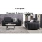 1er paiement de la commande: cuir haut de gamme italien de Buffle, Vénésetti; ensemble 3 places + 2 places. Cuir Prestigle luxe