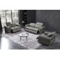 fauteuil 1 place avec 1 relax électrique en cuir italien buffle TOPRELAX, gris foncé fauteuil 1 place avec 1 relax électrique en cuir italien buffle TOPRELAX, gris foncé