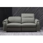 Ensemble avec 5 relax électriques; Canapé 3 places et 2 places et fauteuil 1 place en cuir italien buffle TOPRELAX, gris foncé Ensemble avec 5 relax électriques; Canapé 3 places et 2 places et fauteuil 1 place en cuir italien buffle TOPRELAX, gris foncé