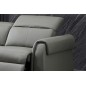Ensemble avec 5 relax électriques; Canapé 3 places et 2 places et fauteuil 1 place en cuir italien buffle TOPRELAX, gris foncé Ensemble avec 5 relax électriques; Canapé 3 places et 2 places et fauteuil 1 place en cuir italien buffle TOPRELAX, gris foncé