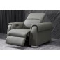 Ensemble avec 5 relax électriques; Canapé 3 places et 2 places et fauteuil 1 place en cuir italien buffle TOPRELAX, gris foncé Ensemble avec 5 relax électriques; Canapé 3 places et 2 places et fauteuil 1 place en cuir italien buffle TOPRELAX, gris foncé