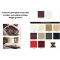 Canapé d'angle en cuir italien 7/8 places EVASION, couleur prinicpale chocolat et seondaire blanc, angle gauche Canapé d'angle en cuir italien 7/8 places EVASION, couleur prinicpale chocolat et seondaire blanc, angle gauche