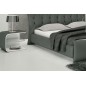 Lit en cuir italien de luxe CAMILLE, gris foncé, 160x200