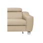 - Canapé d'angle convertible en cuir italien de luxe 5 places ASTRID, beige, angle gauche - Canapé d'angle convertible en cuir italien de luxe 5 places ASTRID, beige, angle gauche