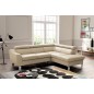 Canapé d'angle convertible en cuir italien de luxe 5 places ASTRID, beige, angle droit Canapé d'angle convertible en cuir italien de luxe 5 places ASTRID, beige, angle droit