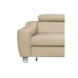 Canapé d'angle convertible en cuir italien de luxe 5 places ASTRID, beige, angle droit Canapé d'angle convertible en cuir italien de luxe 5 places ASTRID, beige, angle droit